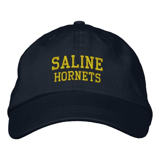 Saline High School Embroized Baseball Hat Broderad Keps (Framsida)