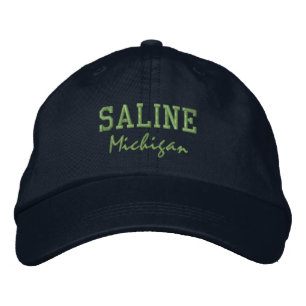 Saline Michigan Embroized Baseball Hat Broderad Keps