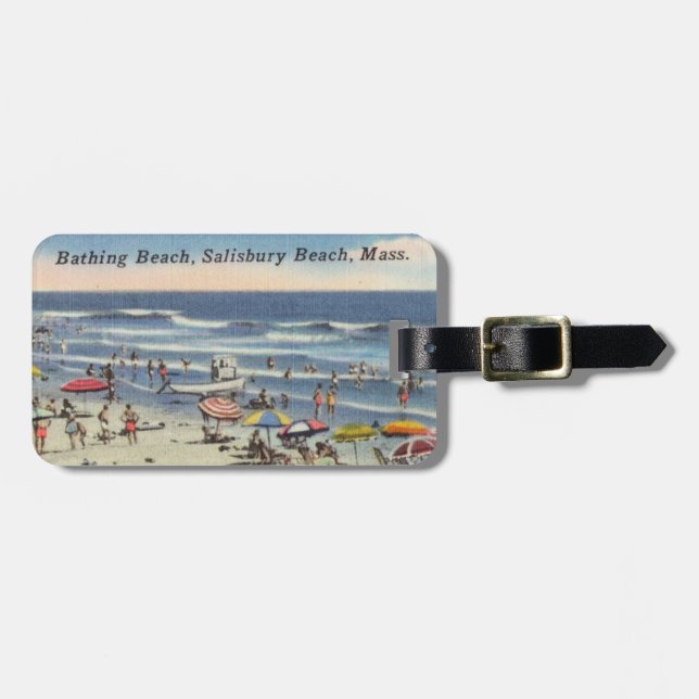 Salisbury Beach, MORSA - Antique Beach Scene Bagagebricka (Horisontell Framsida)