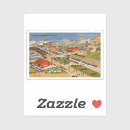 Salisbury Beach Vintage Postcard Sticker Klistermärken