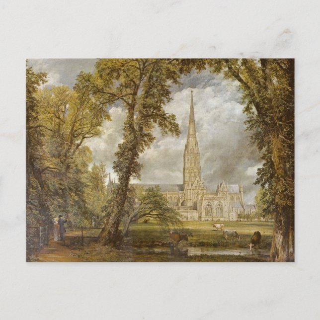 Salisbury Cathedral av John Constable vykort (Framsida)