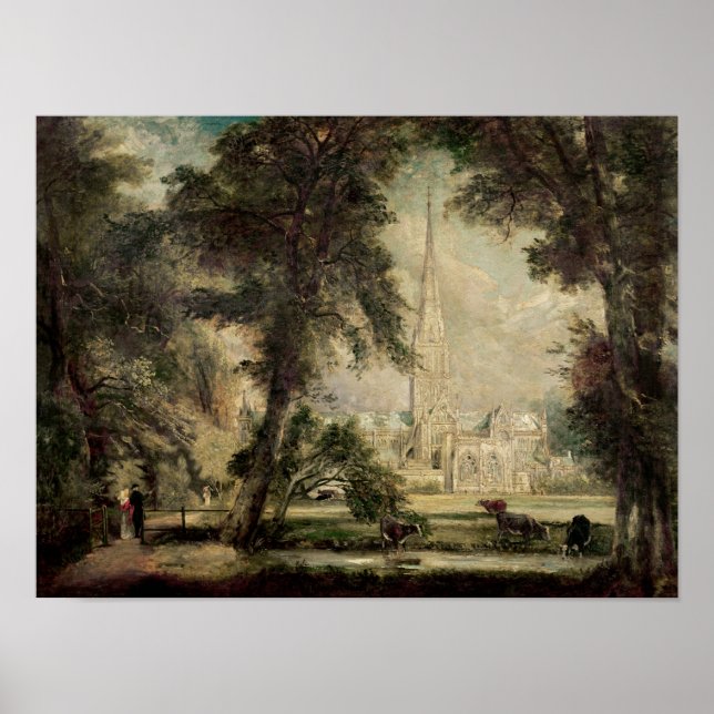 Salisbury Cathedral från biskopen Poster (Framsidan)