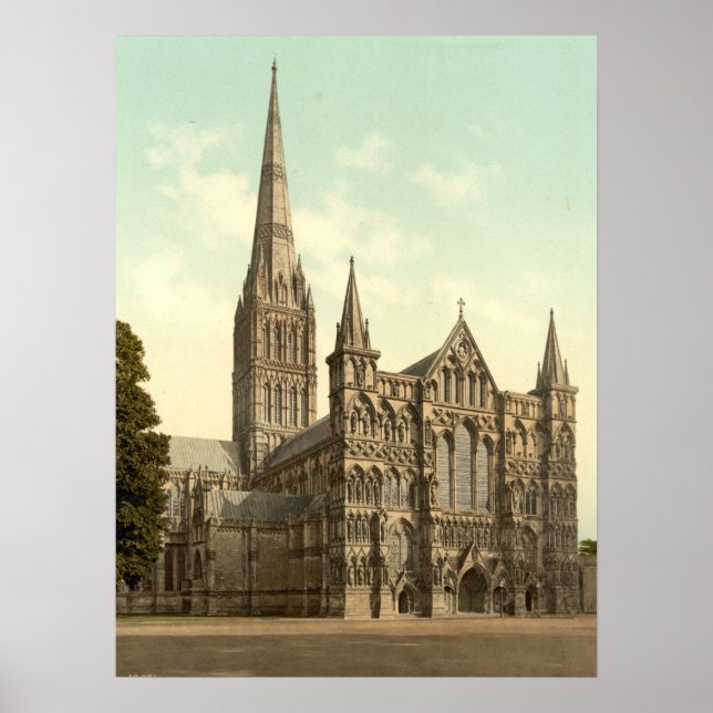 Salisbury Cathedral II, Wiltshire, England Poster (Framsidan)