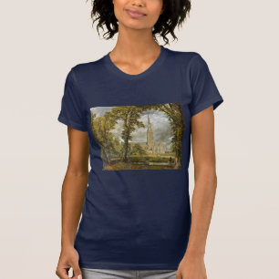 Salisbury domkyrka från trädgården av biskopen t shirt