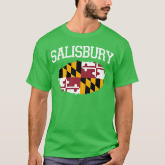 Salisbury Md Maryland Flagga Usa Sport vänner flic T Shirt