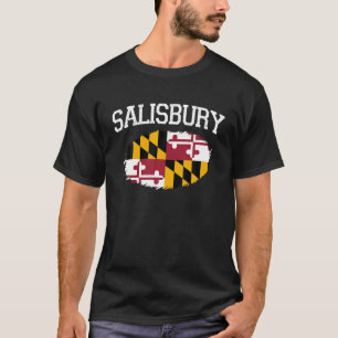 SALISBURY MD MARYLAND Flagga Vintage USA Sports Ma T Shirt
