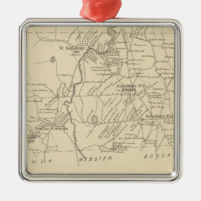 Salisbury, Merrimack Co Julgransprydnad Metall (Framsidan)