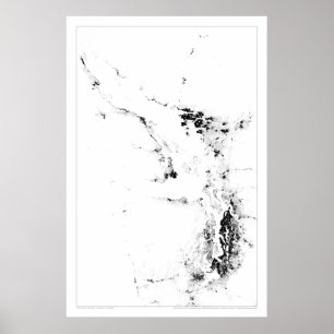 Salish havsfolkräkning Dotmap Poster