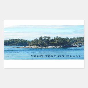 Salish Island Rektangulärt Klistermärke
