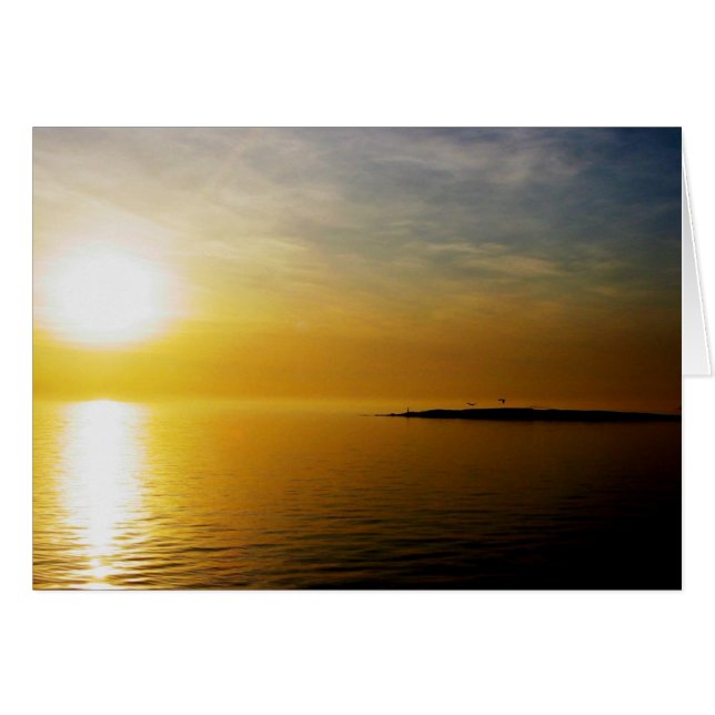 Salish Sea sunrise Hälsningskort (Framsidan Horizontal)