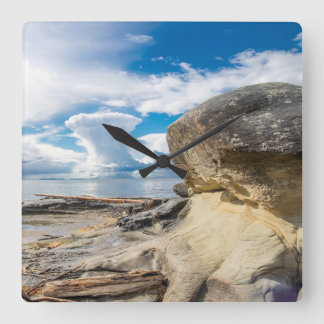 Salish Sea Thunderhead Nanaimo BC Fyrkantig Klocka