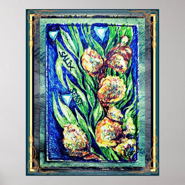 Salix Sense Willow Catkins Poster (Framsidan)