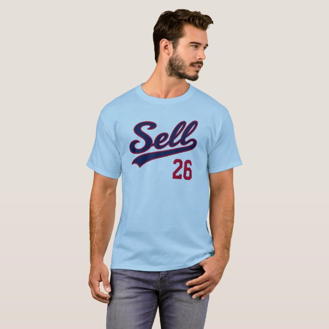 Sälj 26 Rollig Baseball Fan Design T Shirt (Hel framsida)