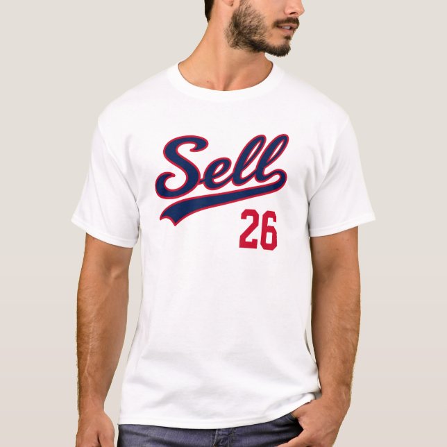 Sälj 26 Rollig Baseball Fan Design T Shirt (Framsida)