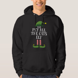 Sälj alla katter Elf-matchande familjejulen Hoodie