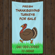 Sälj banner för kalkoner till Thanksgiving