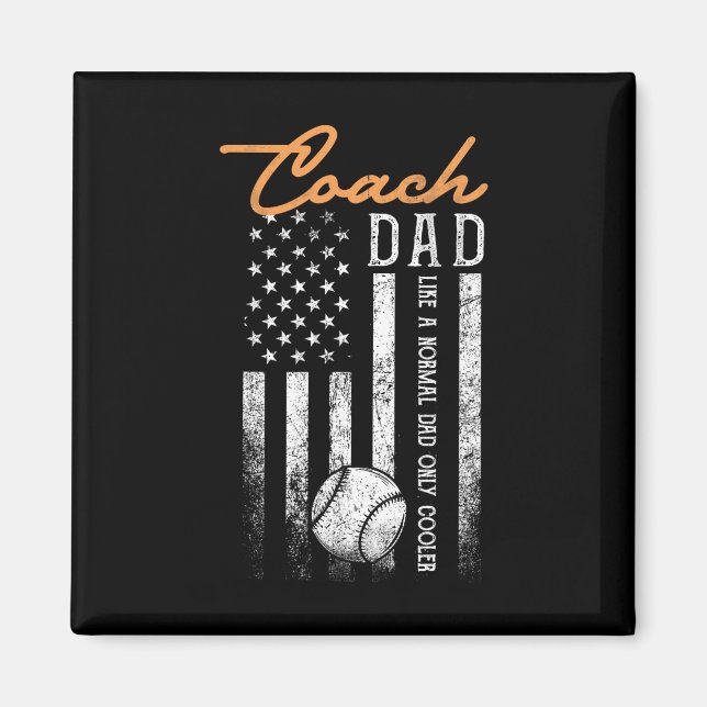 Sälj Coach Pappa Som En Normal Pappa Endast Coolar Magnet (Framsidan)