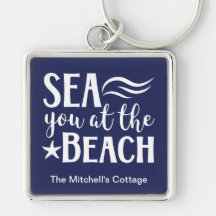 Sälj dig vid Beach Quote Namn-flottans kustnyckel