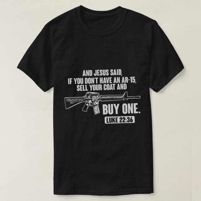 Sälj din Jacka och köpa en AR15-lustig Jesus Pro G T Shirt (Design framsida)