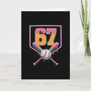 Sälj Drip Nummer 67 Kul Sex Sju 6 7 Meme Design Kort