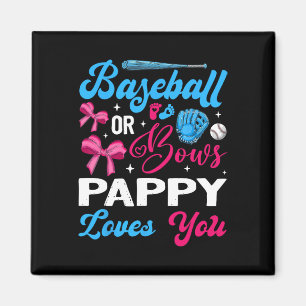 Sälj eller bows Pappy Kärlek Gender Reveal Magnet