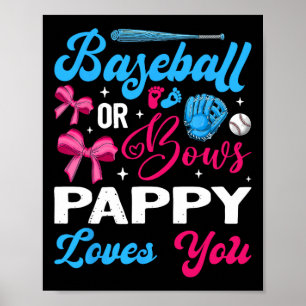 Sälj eller bows Pappy Kärlek Gender Reveal Poster