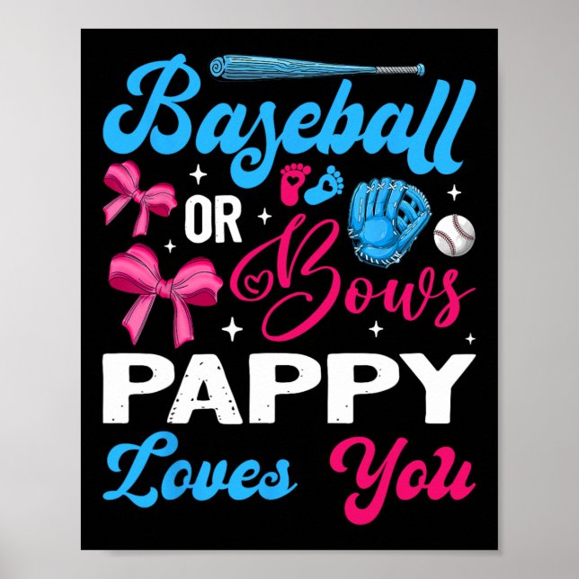 Sälj eller bows Pappy Kärlek Gender Reveal Poster (Framsidan)