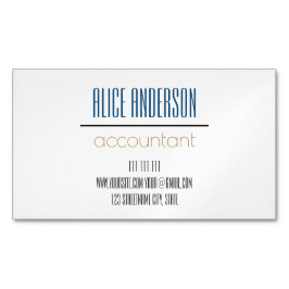 Sälj enkel geometrisk modern revisorsverksamhet magnetiska visitkort