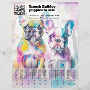 Sälj franska valpar Design Flyer