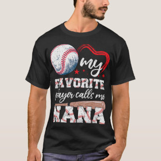 Sälj Grandma My Favorite Player anropar Me Nana Se T Shirt