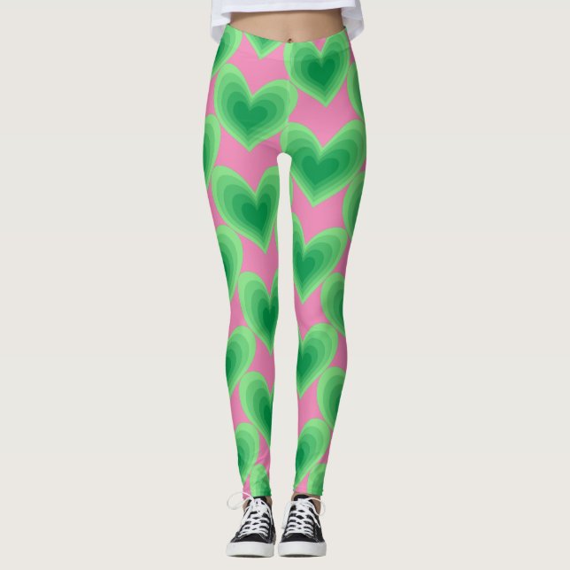 Sälj Grönt Heart Thunder_Cove Leggings (Framsida)
