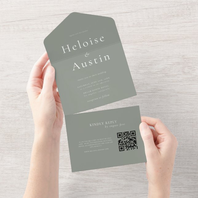 Sälj Grönt - minimalistisk QR-kod - alla enskilda  (Avrivbar del)