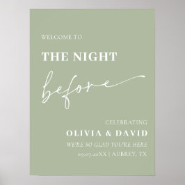 Sälj Grönten natten före upprepning av middagsskyl Poster