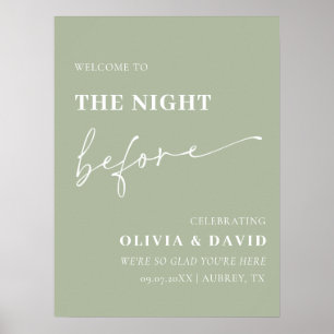 Sälj Grönten natten före upprepning av middagsskyl Poster