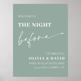 Sälj Grönten natten före upprepning av middagsskyl Poster