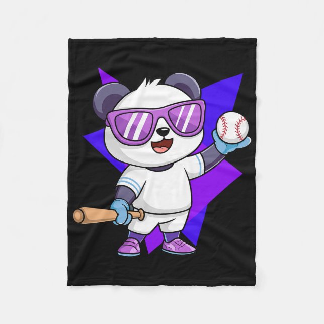 Sälj Panda. Panda Sports Roligt Sellentusiaster Fleecefilt (Framsidan)