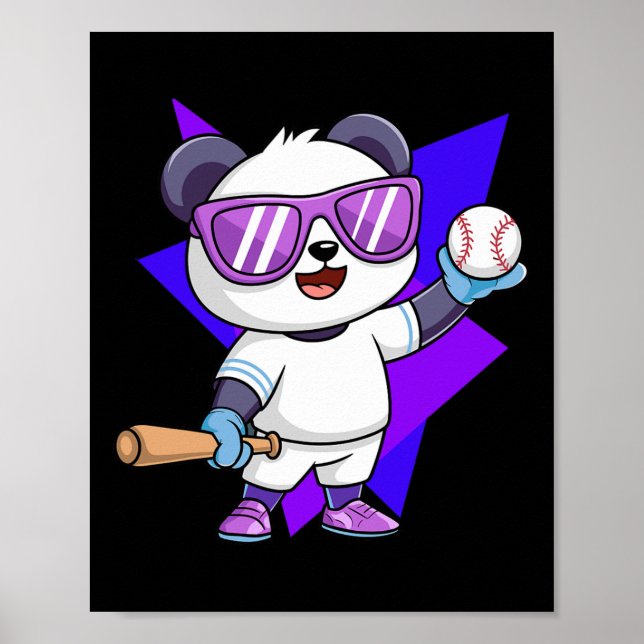 Sälj Panda. Panda Sports Roligt Sellentusiaster Poster (Framsidan)