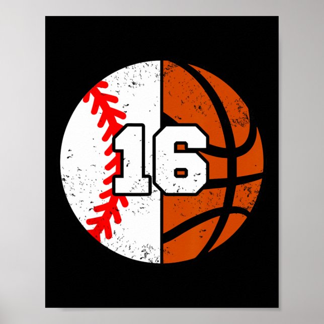 Sälj Sketll Nummer 16 Tröja Rolig 16-årsdag  Poster (Framsidan)