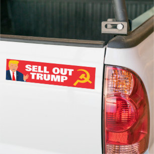 Sälj ut Traitor Trump-tecknad Bildekal