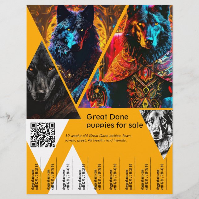 Sälj valpar Flyer (Framsidan)