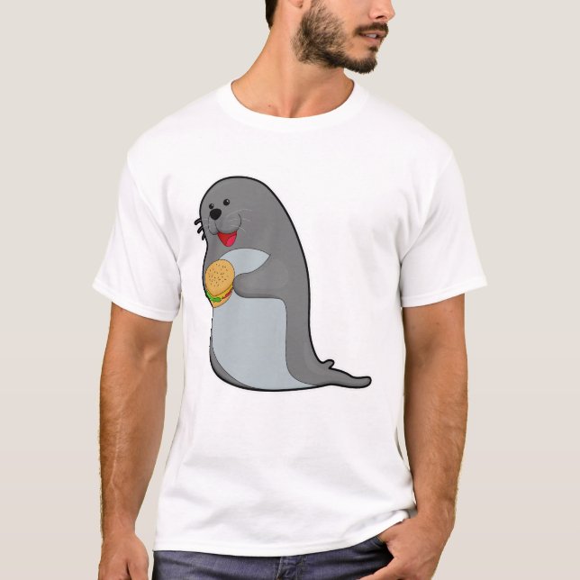 Sälj vid ät med Burger T Shirt (Framsida)
