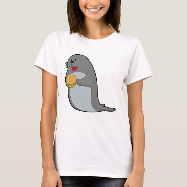 Sälj vid ät med Burger T Shirt (Framsida)