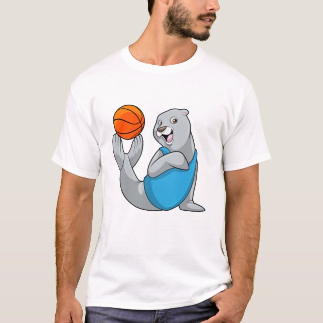 Sälj vid Basketball Sports T Shirt (Framsida)