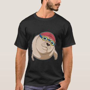 Sälj vid simning med simmande glasögon t shirt