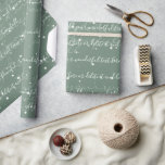 Sälja Grönt Minimalistisk Anpassningsbar Skripttex Presentpapper<br><div class="desc">Sage Grönt Minimalist Anpassningsbar  Script Text Snurra radbrytning Papper</div>
