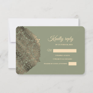 Sälja Grönt och Guld OSA med Elegant Earthy Tones Kort