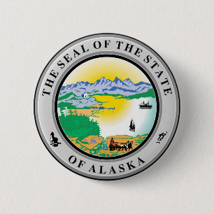 Sälja till Alaska-staten USA Button Knapp