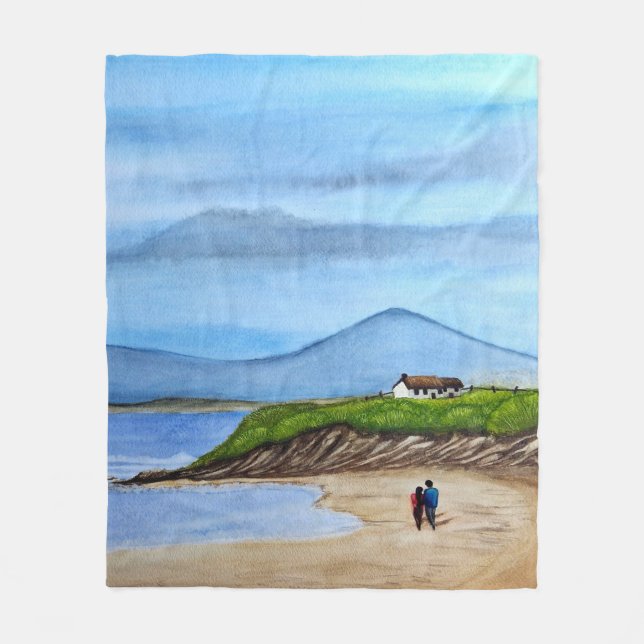 Säljande blåff vid havet fleecefilt (Framsidan)