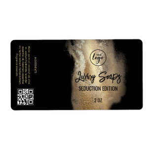 Säljande Guld Bläck Soap-etiketter Fraktsedel