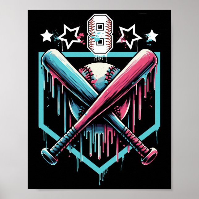 Säljardropp 8:e födelsedagsplocket nummer 8 Ungdom Poster (Framsidan)
